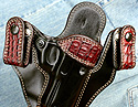 Caiman Crocodile Burgundy Trim M-11 IWB concealment holster