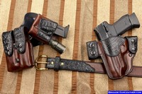 Custom holsters in crocodile leather